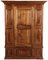 Antique Biedermeier 1-Door Cabinet in Walnut, 1810s, Image 1
