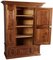 Antique Biedermeier 1-Door Cabinet in Walnut, 1810s 4