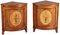 Small Antique Corner Cabinets in Cherry, 1800s, Set of 2 1