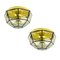 Mid-Century Minimalist Iron & Glass Ceiling Lamps from Limburg, Germany, 1960s, Set of 2 1