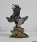 P. Brunelle, Escultura de águila calva, siglo XX, estaño, Imagen 11