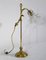 Lámpara de mesa Tulip de bronce dorado y pasta de vidrio, años 20, Imagen 3