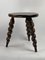 Modernist French Farm Stool with Cork Screw Legs, 1950s 4