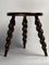 Modernist French Farm Stool with Cork Screw Legs, 1950s, Image 10