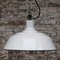 Vintage Industrial American White Enamel Factory Pendant Lamp from Benjamin Electric Manufacturing Company 4