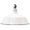 Vintage Industrial American White Enamel Factory Pendant Lamp from Benjamin Electric Manufacturing Company, Image 1