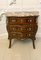 Victorian French Kingwood Inlaid Marquetry Marble Top Commode, 1880s 1