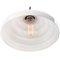 Mid-Century French White Opaline Glass Brass Top Pendant Lights 2