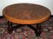 Circular Coffee Table with Tooled Leather Top by Angel Pazmino for Muebles De Estilo, 1970s, Image 1