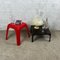 Small Red Table Stool by Castiglioni Gaviraghi Lanza for Valenti Milan, 1980s, Image 10