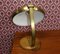 Brass & Wood UFO Table Lamp, 1970s 2