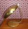 Brass & Wood UFO Table Lamp, 1970s 4