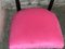Vintage Black Wood & Pink Velvet Side Chairs, Italy, 1950s, Set of 4 5