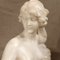 A. Saccardi, Venus at the Mirror, Early 20th Century, Large Alabaster Sculpture, Image 17