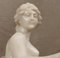 A. Saccardi, Venus at the Mirror, Early 20th Century, Large Alabaster Sculpture 24