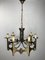 Brutalist Italian Hammered Chandelier by Moe Bridges, 1960s 6