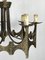 Brutalist Italian Hammered Chandelier by Moe Bridges, 1960s 10