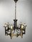 Brutalist Italian Hammered Chandelier by Moe Bridges, 1960s 7