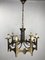 Brutalist Italian Hammered Chandelier by Moe Bridges, 1960s, Image 15