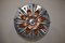 Steel and Copper Ceiling Light, Italy, 1960s, Image 1