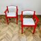 Mid-Century Modern Red Armchairs, 1970s, Set of 2 7