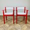 Mid-Century Modern Red Armchairs, 1970s, Set of 2 8