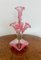 Epergne victoriano antiguo grande de vidrio de vaselina rosa, década de 1860, Imagen 2