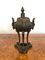 Jarrón de incienso chino antiguo de bronce, década de 1880, Imagen 3