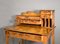 Art Nouveau Tiered Pyrography Etched Desk, 1890s 5