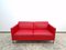 DS 118 Zwei-Sitzer Sofa aus rotem Leder von De Sede 1