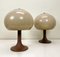 Space Age Mushroom Table Lamps attributed to Herda, 1980s, Set of 2 1