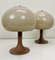 Space Age Mushroom Table Lamps attributed to Herda, 1980s, Set of 2 2