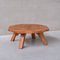 Dutch Brutalist Octangonal Coffee Table in Oak, 1970s 2