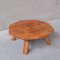 Dutch Brutalist Octangonal Coffee Table in Oak, 1970s 4