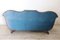 Early 19th Century Inlaid Walnut Sofa with Blue Velvet Upholstery 9