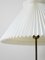 Scandinavian Brass Lamp with Paper Lampshade, 1960s, Image 5