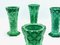Bohemian Glass & Malachite Vases or Liquer Glasses, 1980s, Set of 6 5