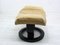 Upholstered Teak Stool or Ottoman, 1980s, Image 7