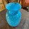 Modernist Turquoise and Black Murano Glass Vase from VeArt, 1980s 9