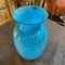 Modernist Turquoise and Black Murano Glass Vase from VeArt, 1980s, Image 9