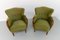 Danish Art Deco Green Velvet Lounge Chairs, 1940s. Set of 2 7