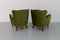 Danish Art Deco Green Velvet Lounge Chairs, 1940s. Set of 2 5