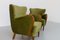 Danish Art Deco Green Velvet Lounge Chairs, 1940s. Set of 2 3
