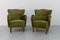Danish Art Deco Green Velvet Lounge Chairs, 1940s. Set of 2 11