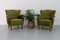 Danish Art Deco Green Velvet Lounge Chairs, 1940s. Set of 2 19