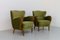 Danish Art Deco Green Velvet Lounge Chairs, 1940s. Set of 2 10