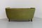 Danish Art Deco Green Velvet Banana Sofa, 1940s 8