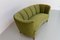 Danish Art Deco Green Velvet Banana Sofa, 1940s 13