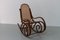 Brown Bentwood Rocking Chair, 1950s, Image 3