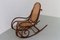 Brown Bentwood Rocking Chair, 1950s, Image 8